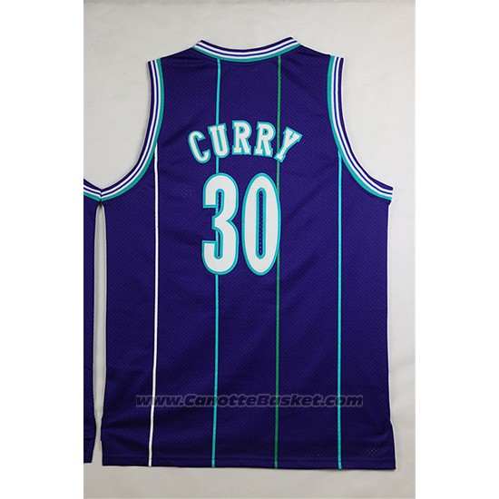 Maglia Charlotte Hornets Dell Curry #30 Retro Viola